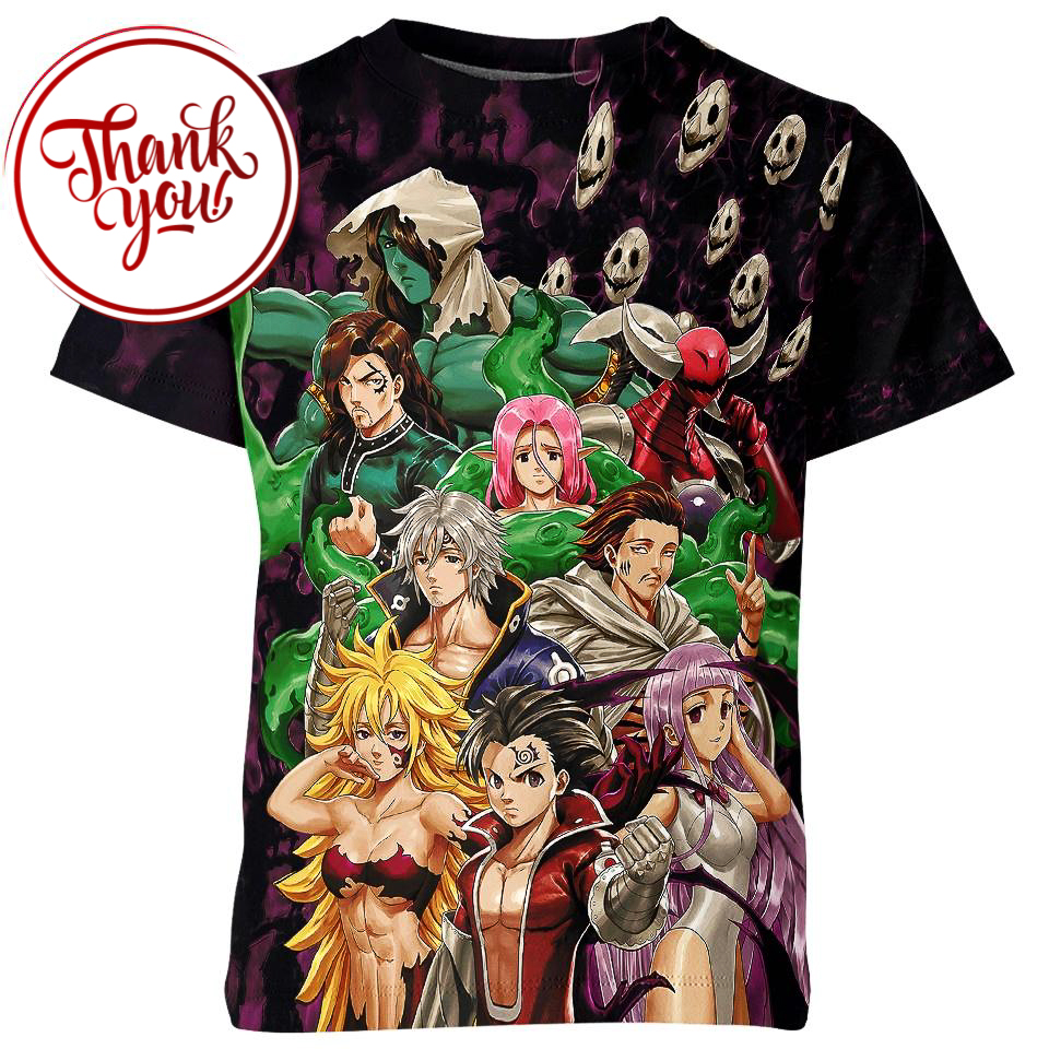 Ten Commandments Seven Deadly Sins 3D Print Unisex T-Shirt