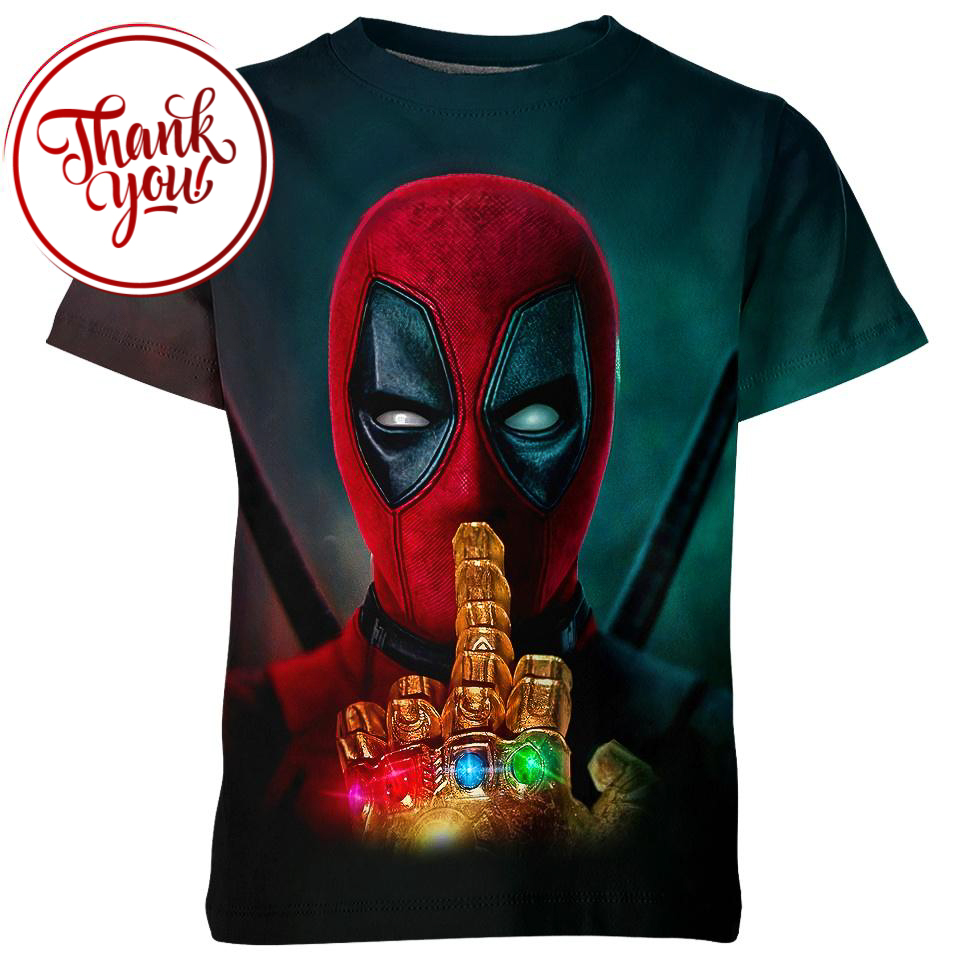 Infinity Gauntlet Deadpool 3D Print Unisex T-Shirt