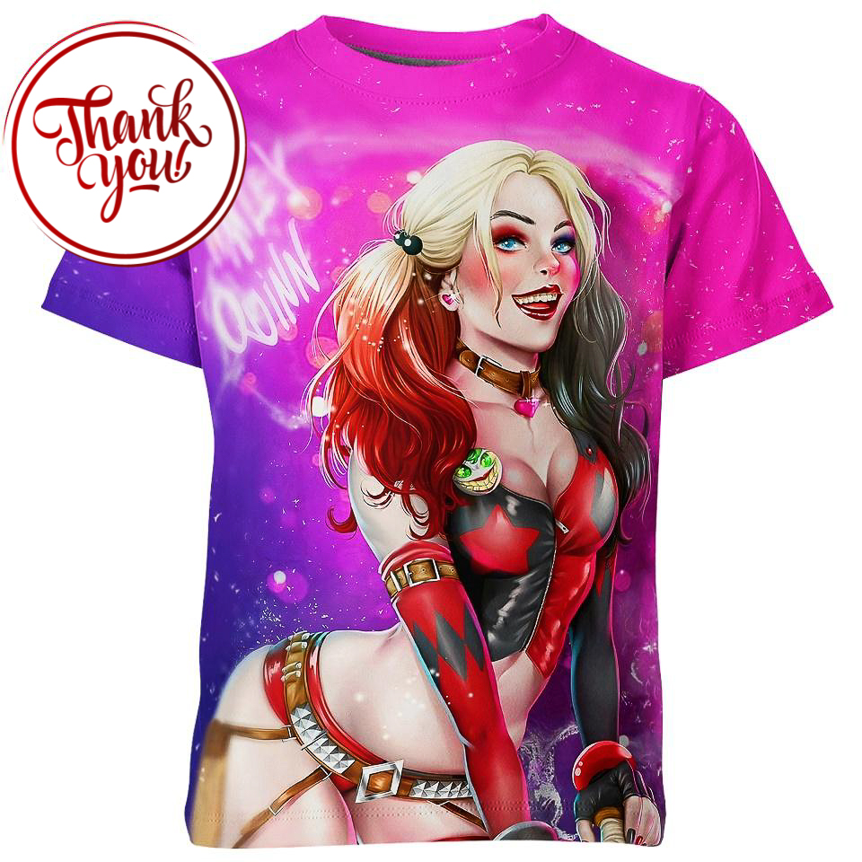 Sweetness of Harley Quinn 3D Print Unisex T-Shirt
