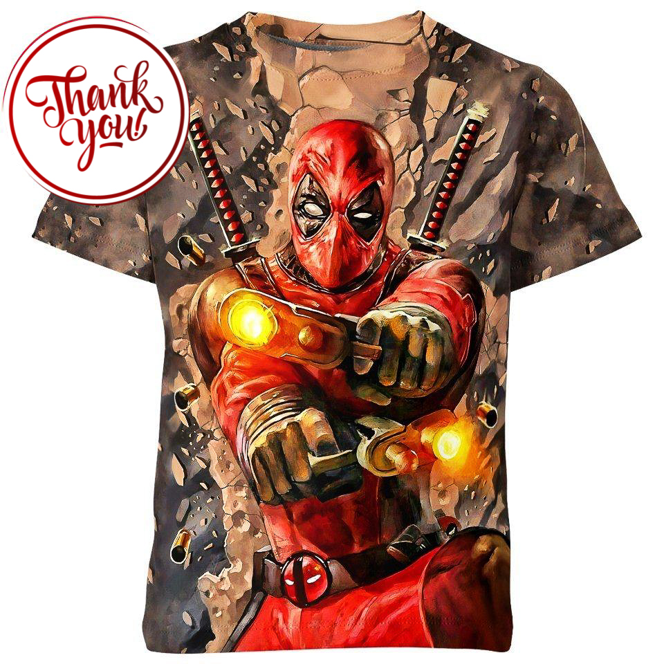 Artwork Deadpool 3D Print Unisex T-Shirt