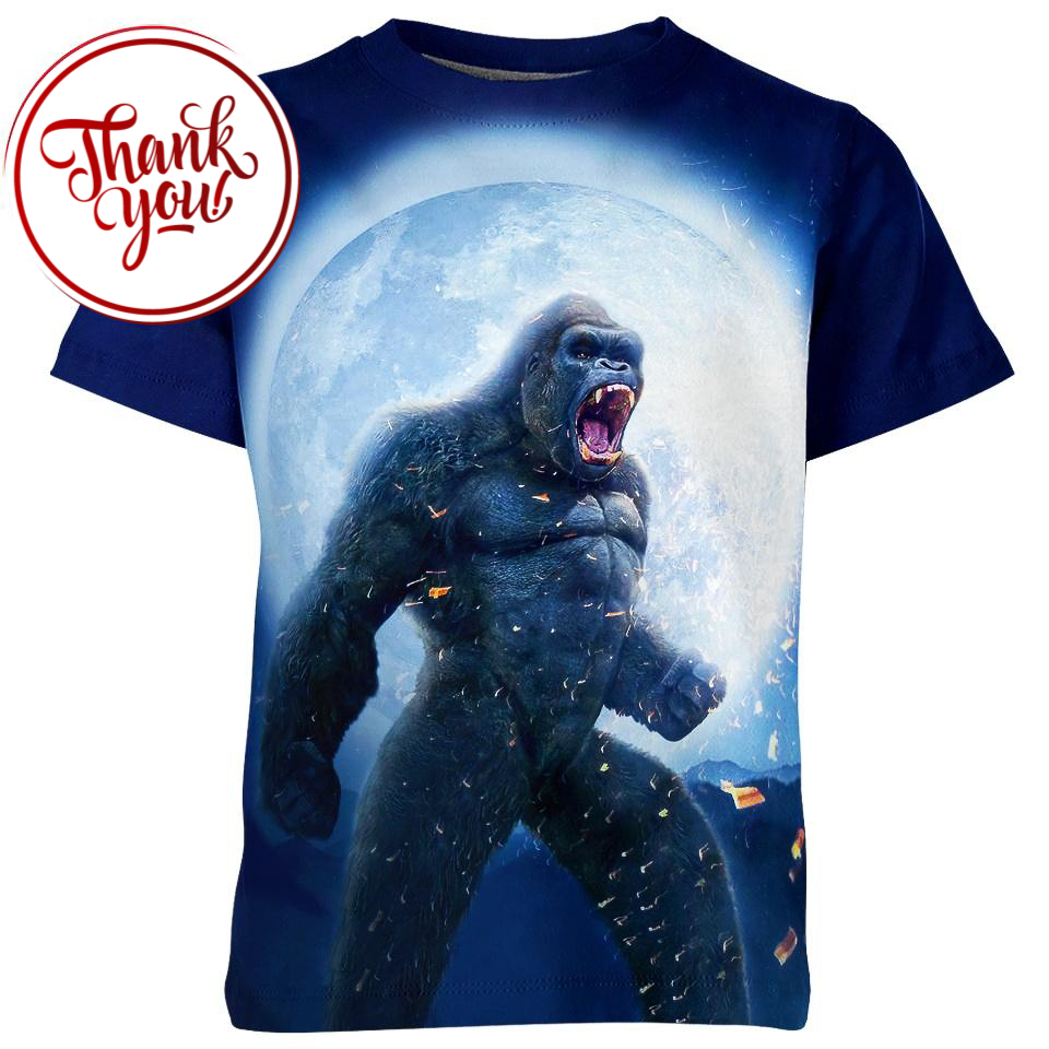 Giant Kong - Godzilla 3D Print Unisex T-Shirt