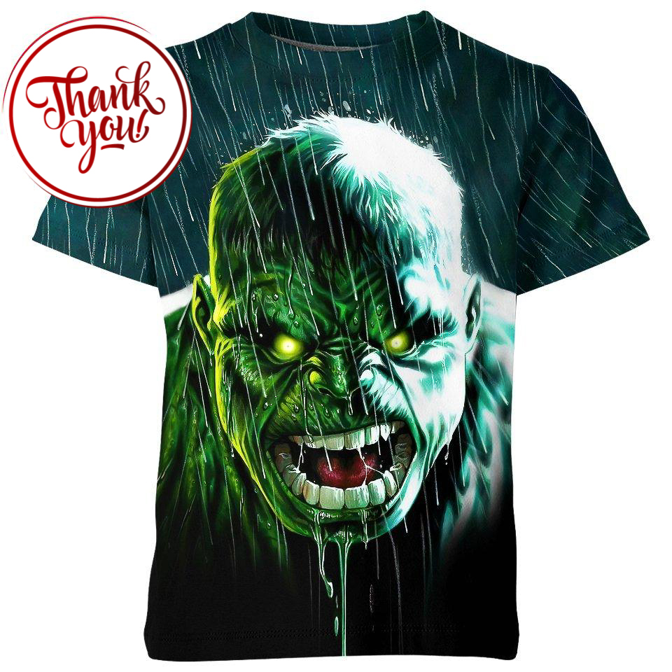 Angry Hulk 3D Print Unisex T-Shirt