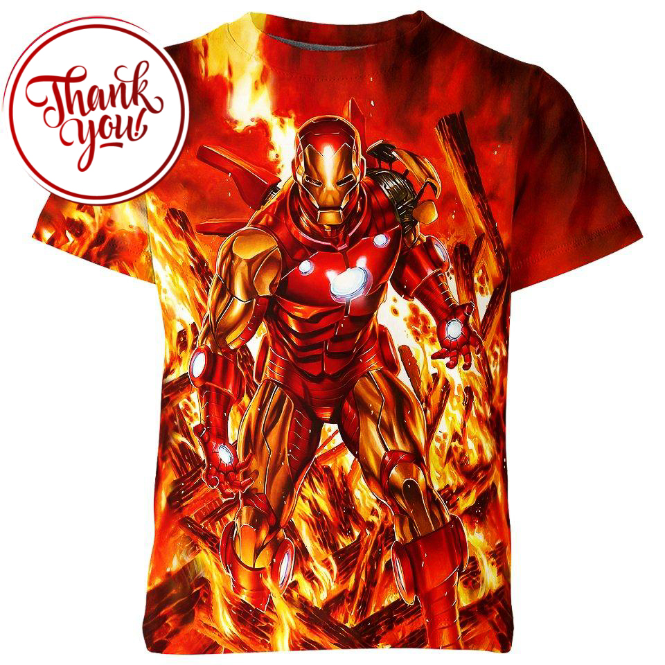 Marvel Iron Man 3D Print Unisex T-Shirt