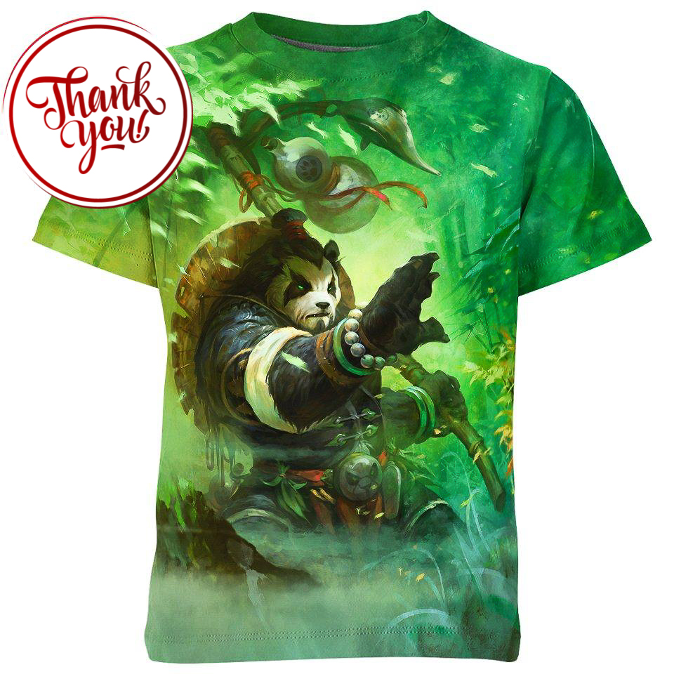 Pandaren WoW Game 3D Print Unisex T-Shirt