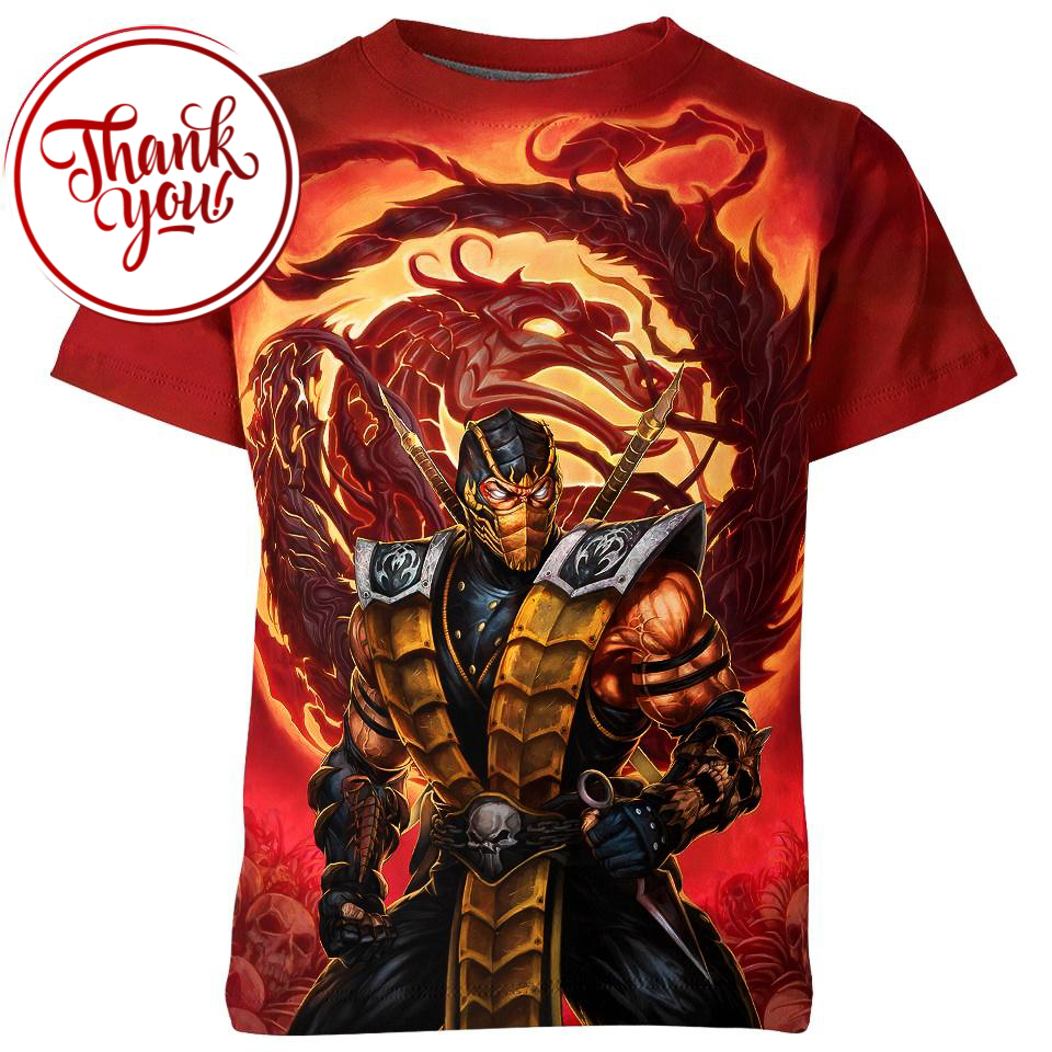 MK9 Scorpion - Mortal Kombat 3D Print Unisex T-Shirt