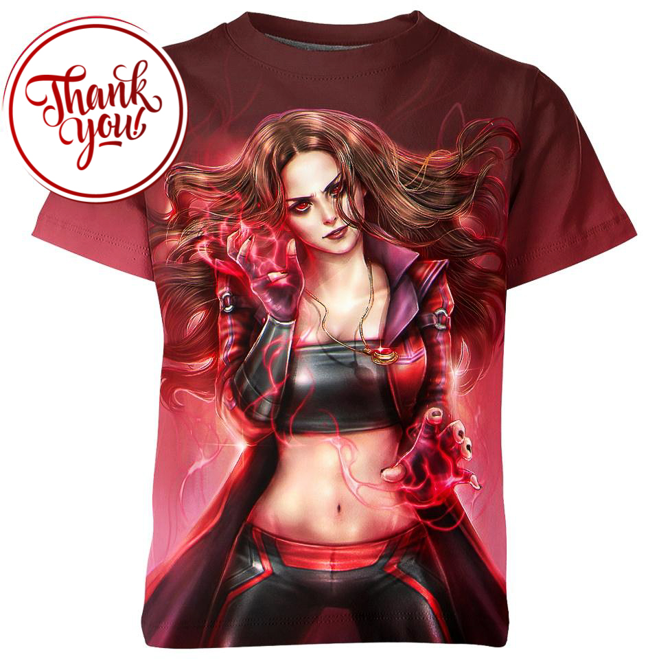 Scarlet Witch Wanda Maximoff 3D Print Unisex T-Shirt