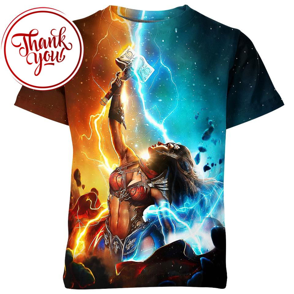 Thor Wonder Woman 3D Print Unisex T-Shirt