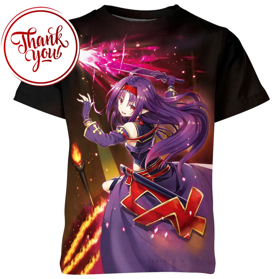 Yuuki Sword Art Online 3D Print Unisex T-Shirt