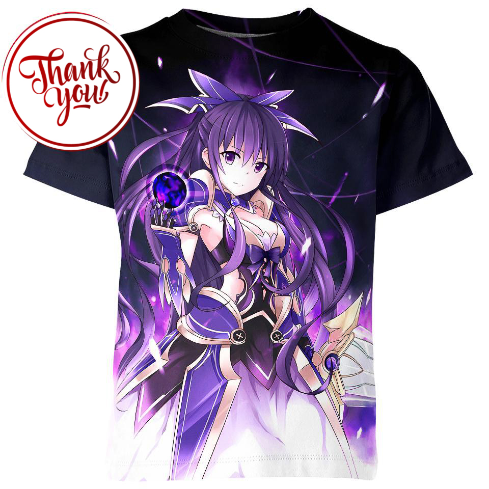 Tohka Yatogami Date A Live Anime 3D Print Unisex T-Shirt