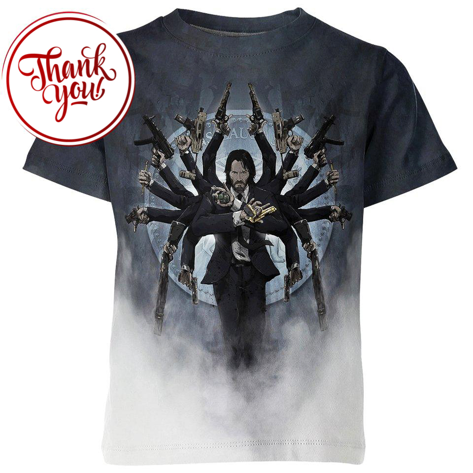 Baba Yaga John Wick 3D Print Unisex T-Shirt