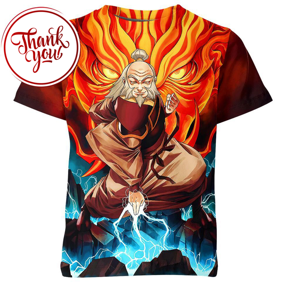Uncle Iroh in Avatar 3D Print Unisex T-Shirt