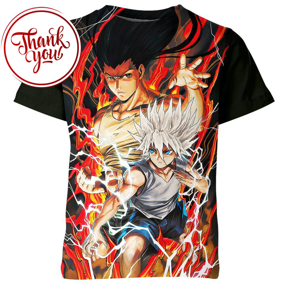 Hunter Growth - Gon and Killua 3D Print Unisex T-Shirt