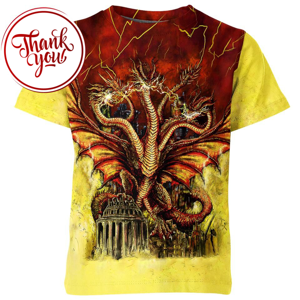 King Ghidorah - Godzilla 3D Print Unisex T-Shirt