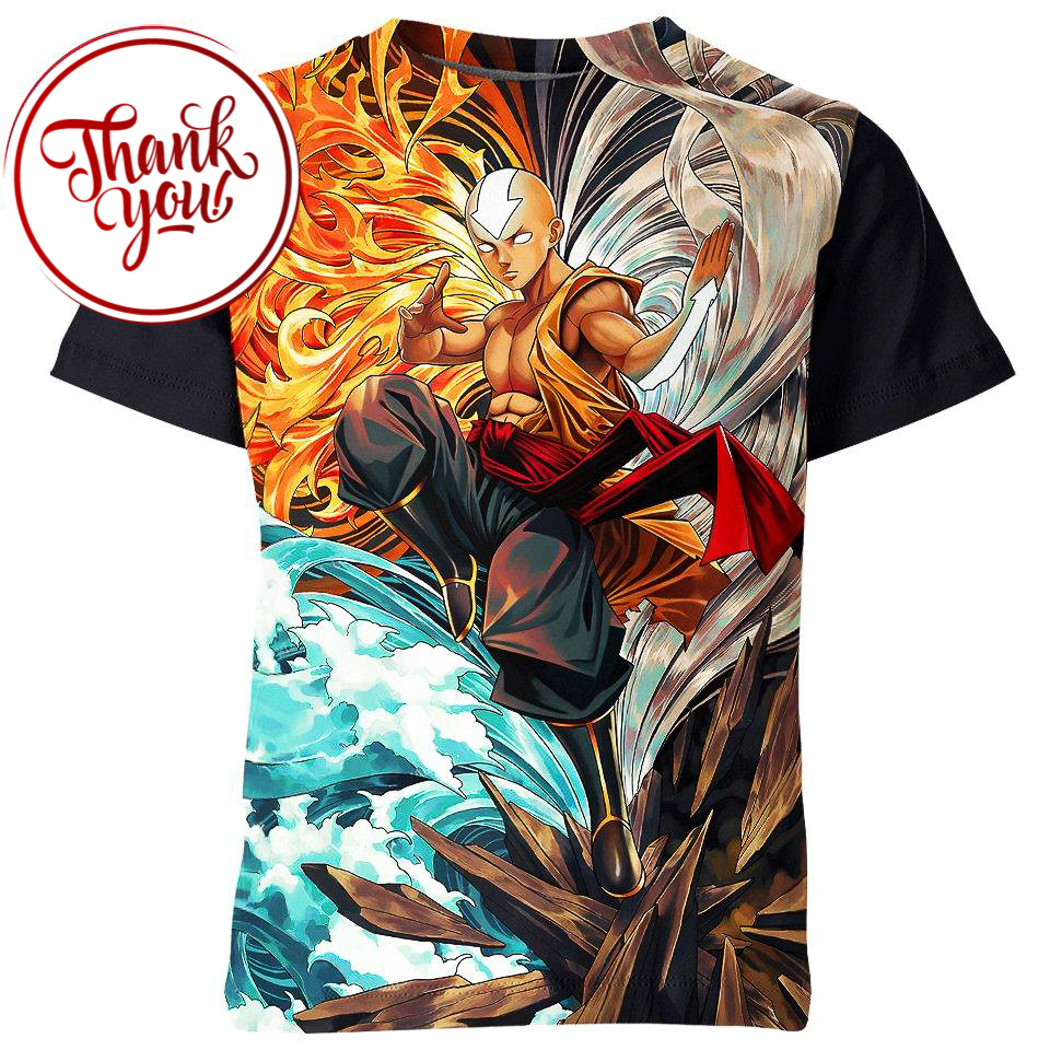 Aang in Avatar 3D Print Unisex T-Shirt