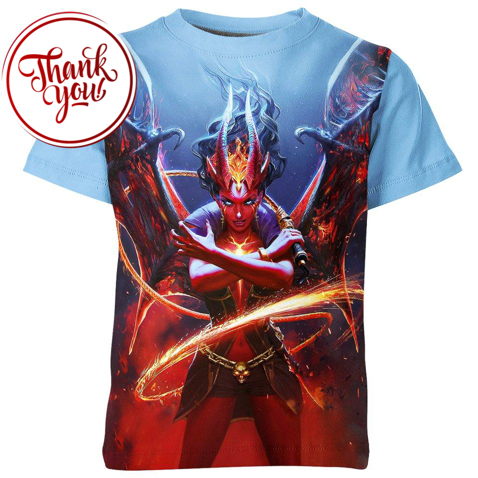 Queen of Pain Arcana WoW Game 3D Print Unisex T-Shirt