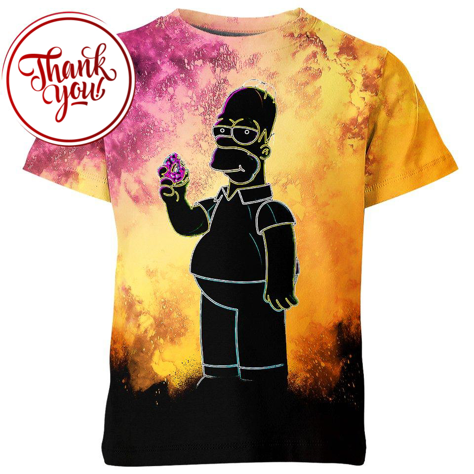 Homer Simpsons 3D Print Unisex T-Shirt