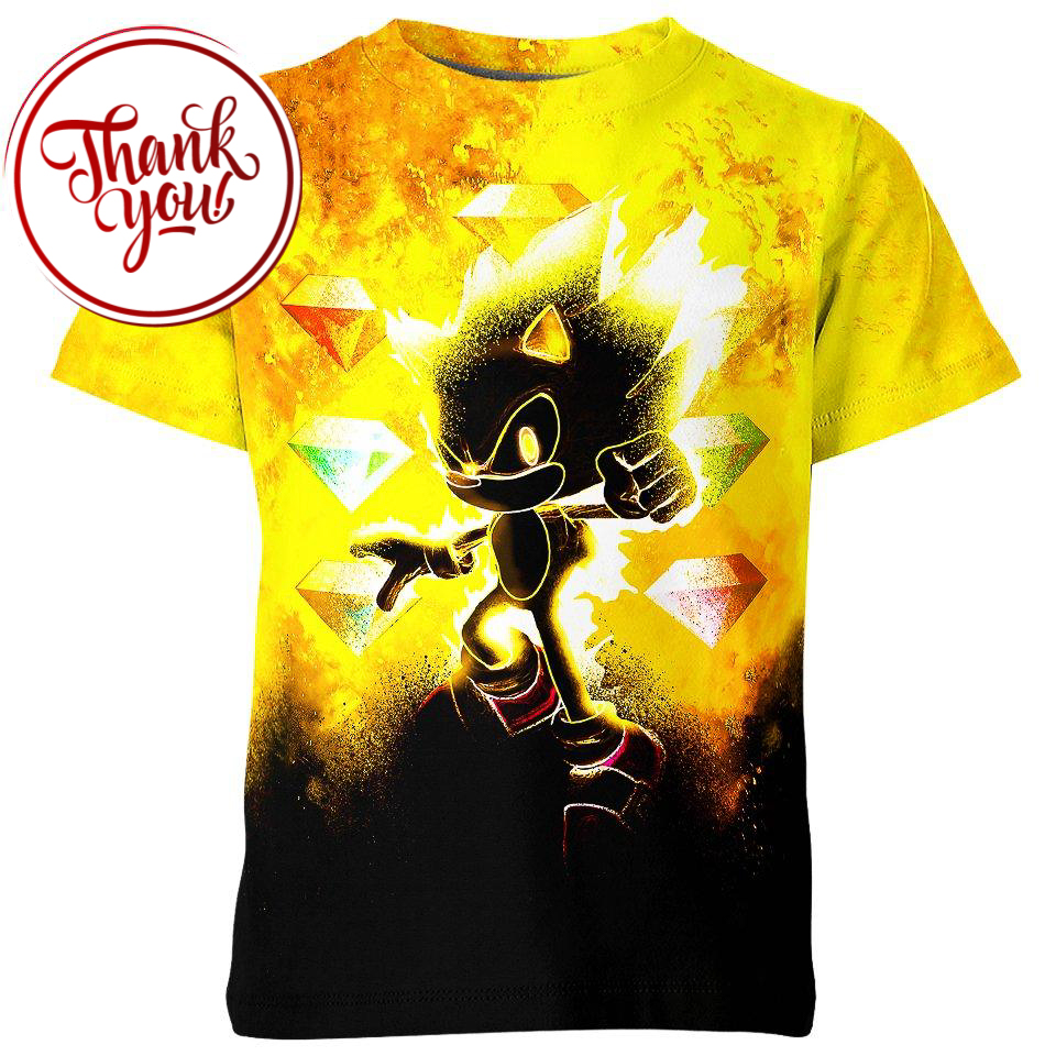 Soul of the Super Sonic The Hedgehog 3D Print Unisex T-Shirt