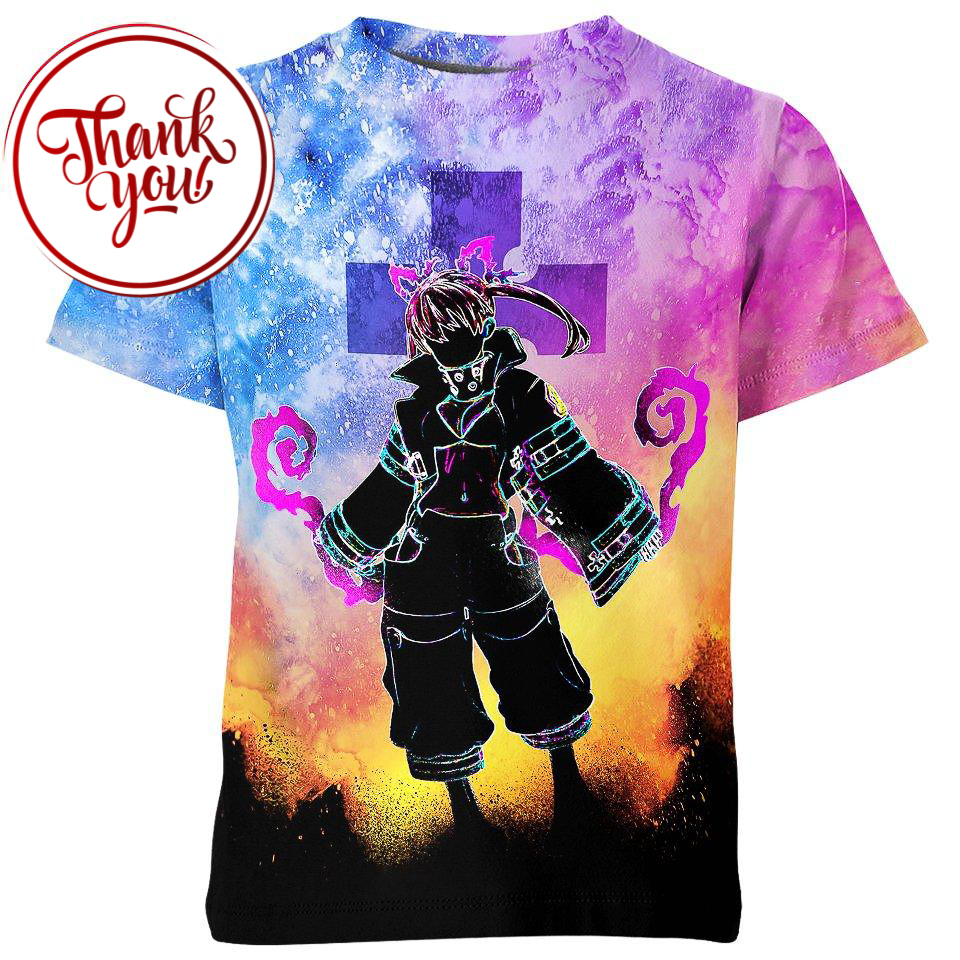 Tamaki Kotatsu Fire Force 3D Print Unisex T-Shirt