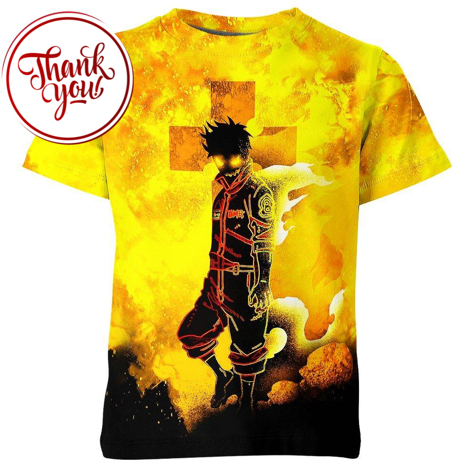 Shinra Kusakabe Fire Force 3D Print Unisex T-Shirt