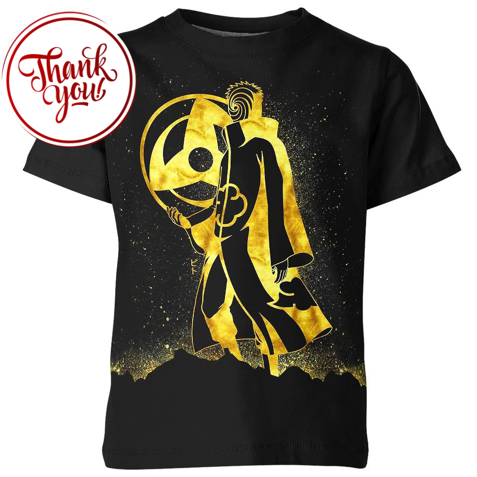 Gold Uchiha Obito Naruto 3D Print Unisex T-Shirt