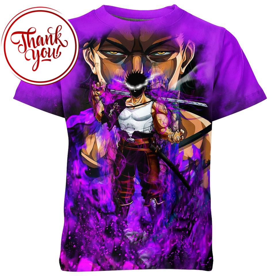 Captain Yami Sukehiro Black Clover 3D Print Unisex T-Shirt