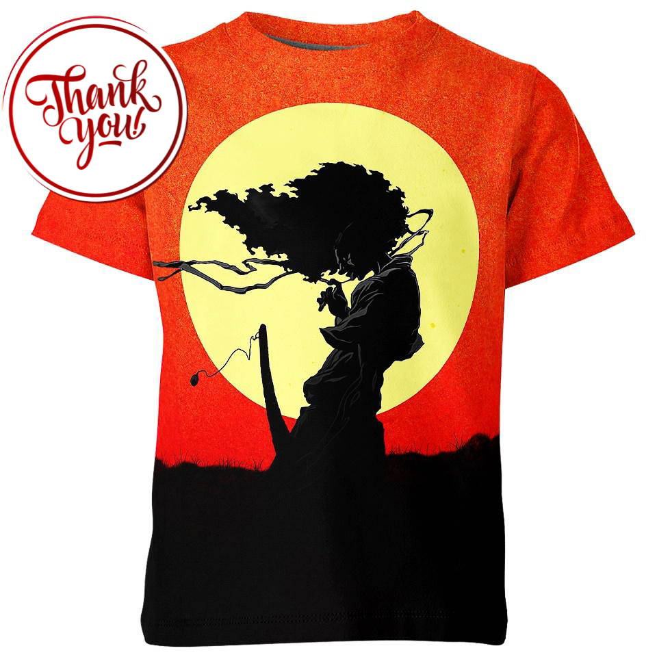 Yasuke Afro Samurai Anime 3D Print Unisex T-Shirt