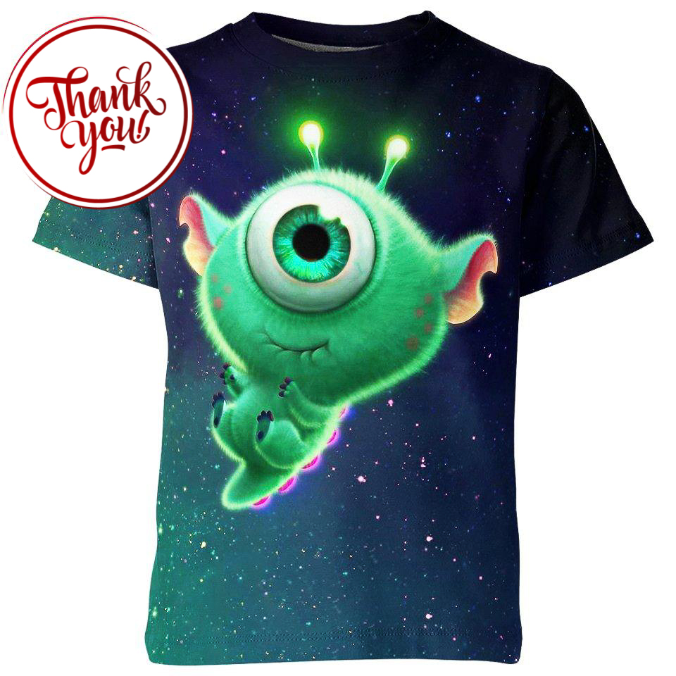 Mike Wazowski Cartoon 3D Print Unisex T-Shirt