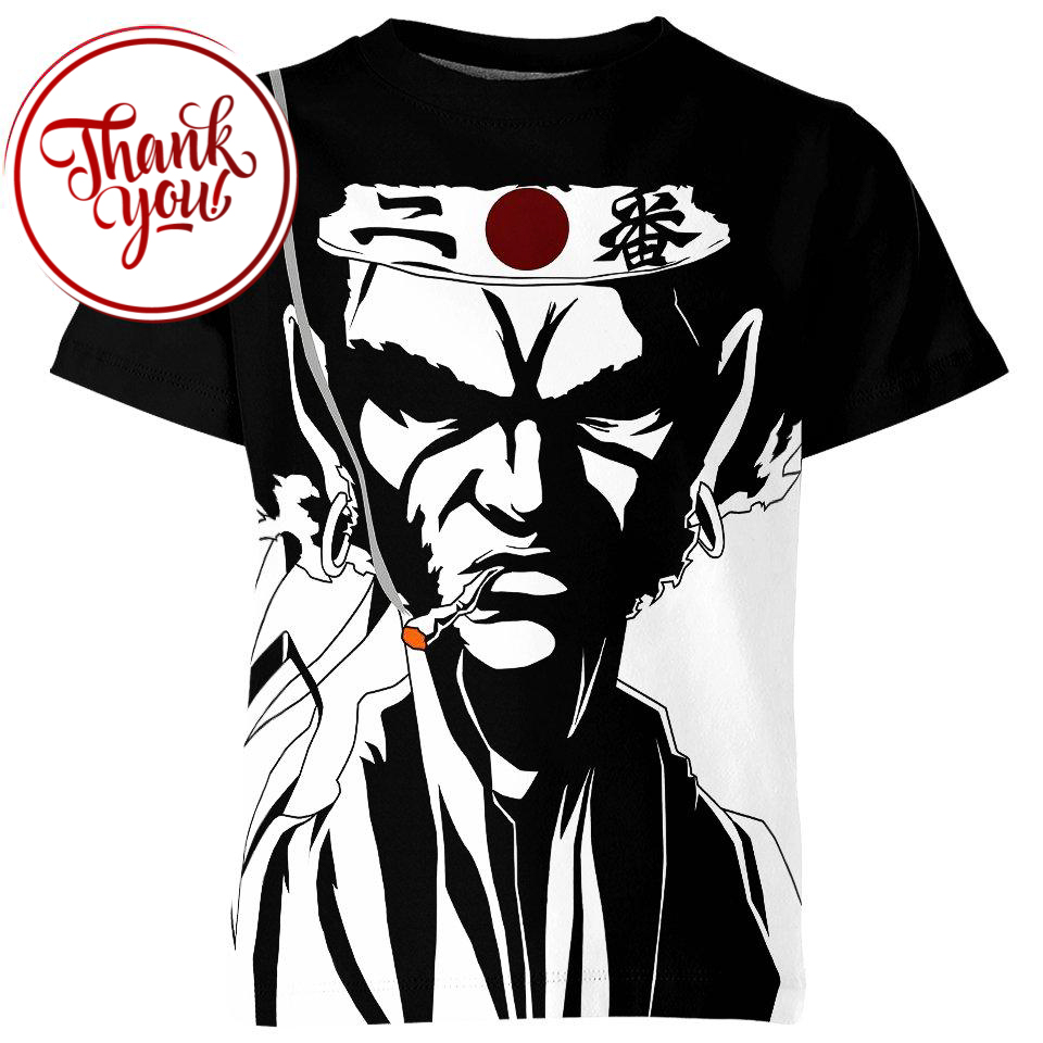 Afro Samurai Anime 3D Print Unisex T-Shirt