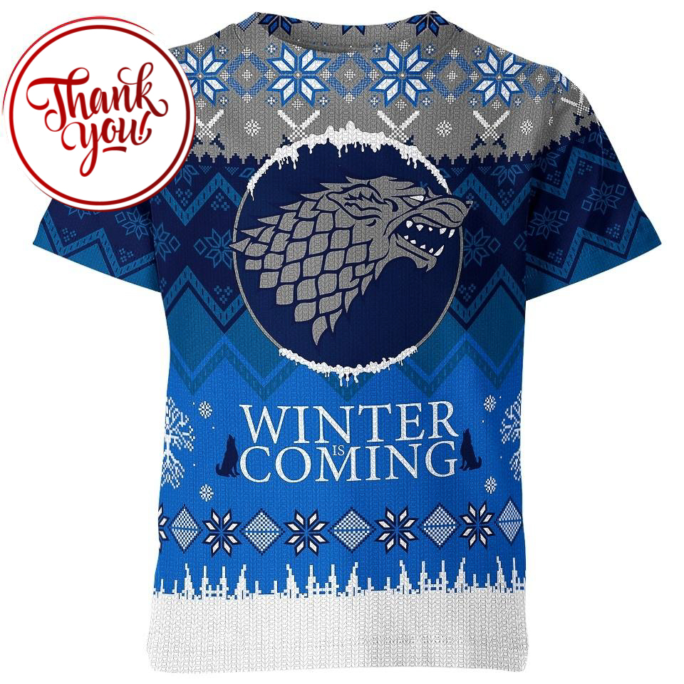 Xmas Game Of Thrones 3D Print Unisex T-Shirt