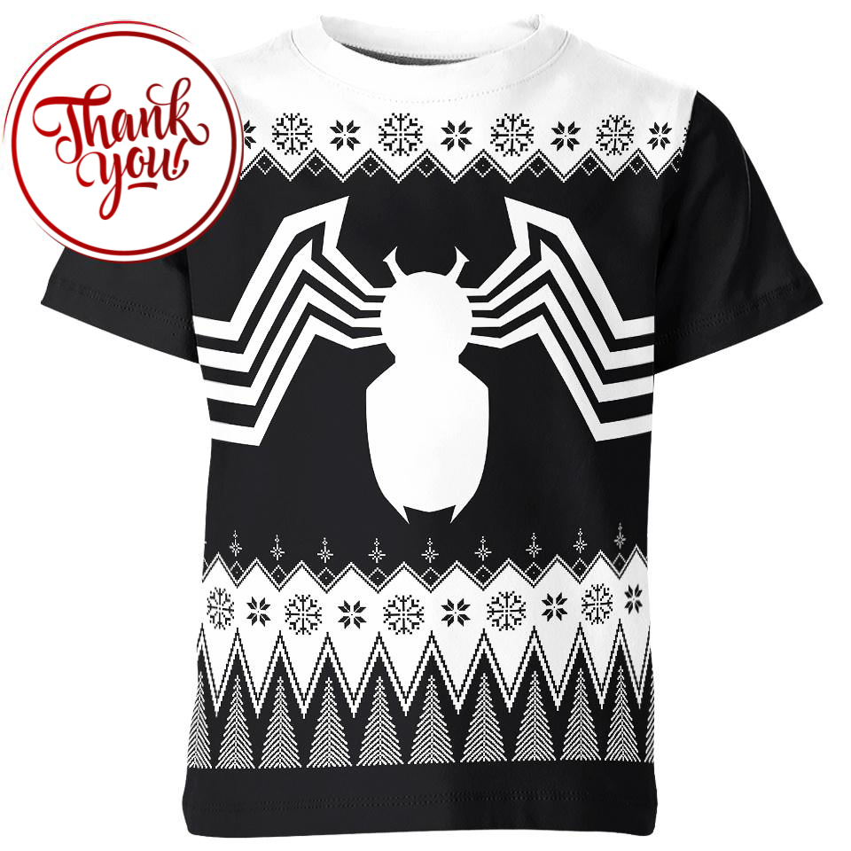Symbiote Christmas Spider Man 3D Print Unisex T-Shirt