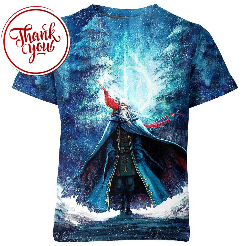 Dumbledore And Fawkes - Harry Potter 3D Print Unisex T-Shirt