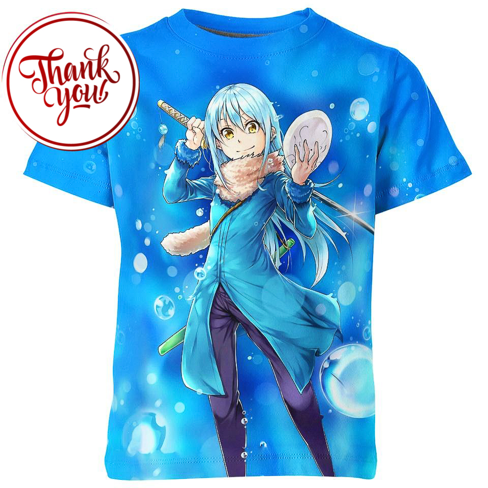 Rimuru Tempest Slime Anime 3D Print Unisex T-Shirt
