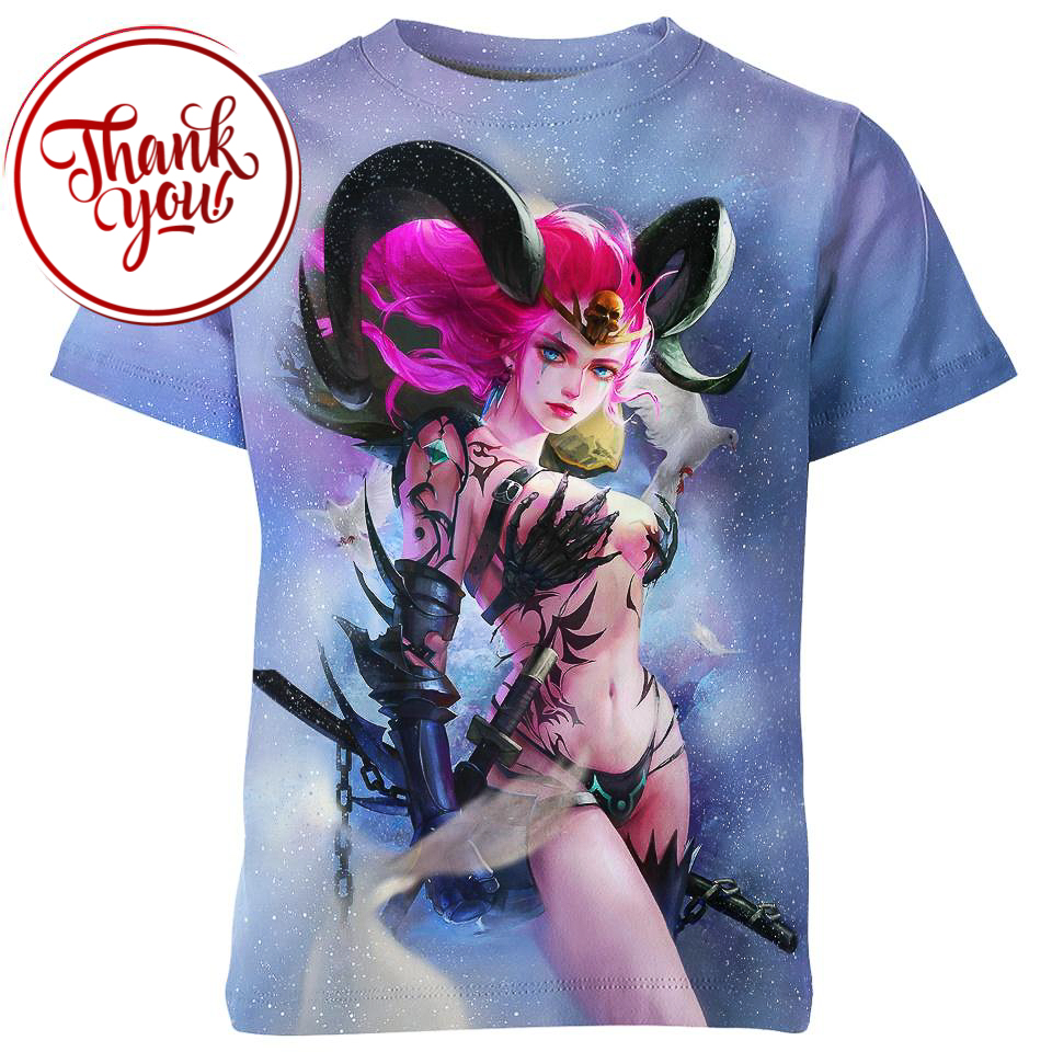 Demon Zyra League Of Legends 3D Print Unisex T-Shirt