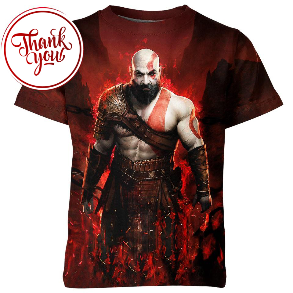 Muspelheim - Kratos God of War Game 3D Print Unisex T-Shirt