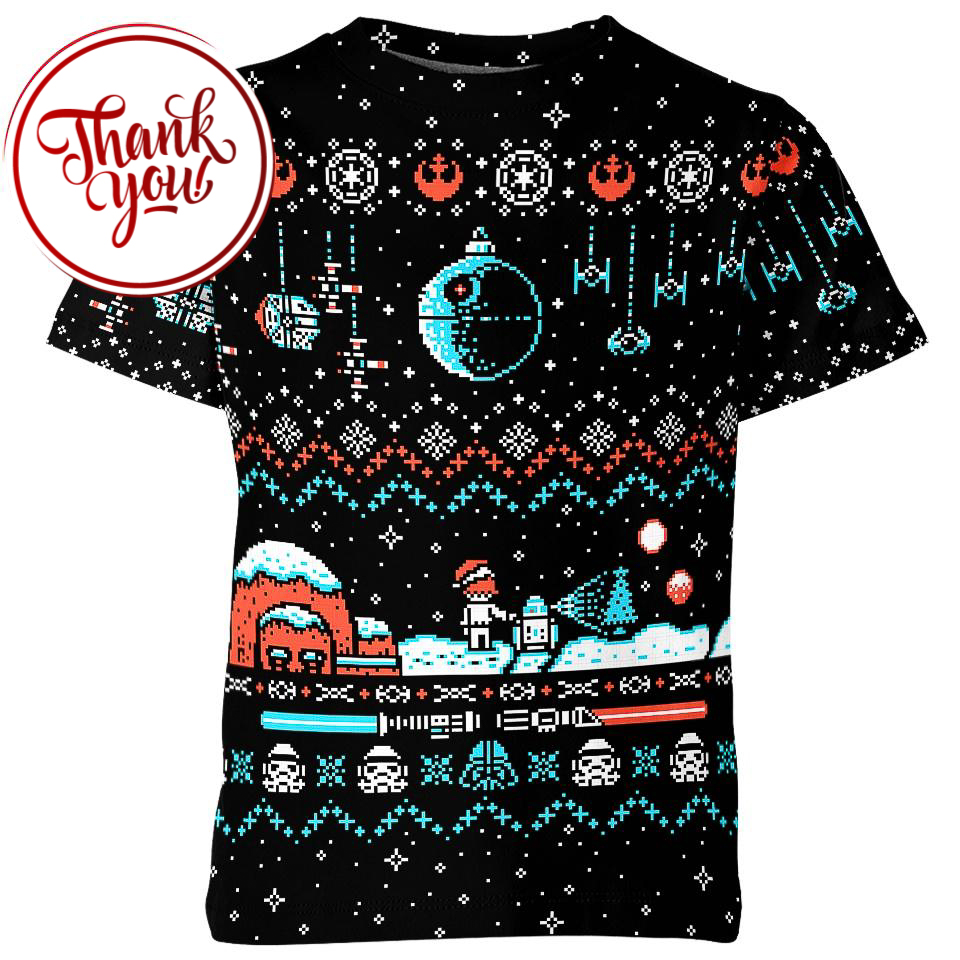 Ugly Christmas Star Wars 3D Print Unisex T-Shirt