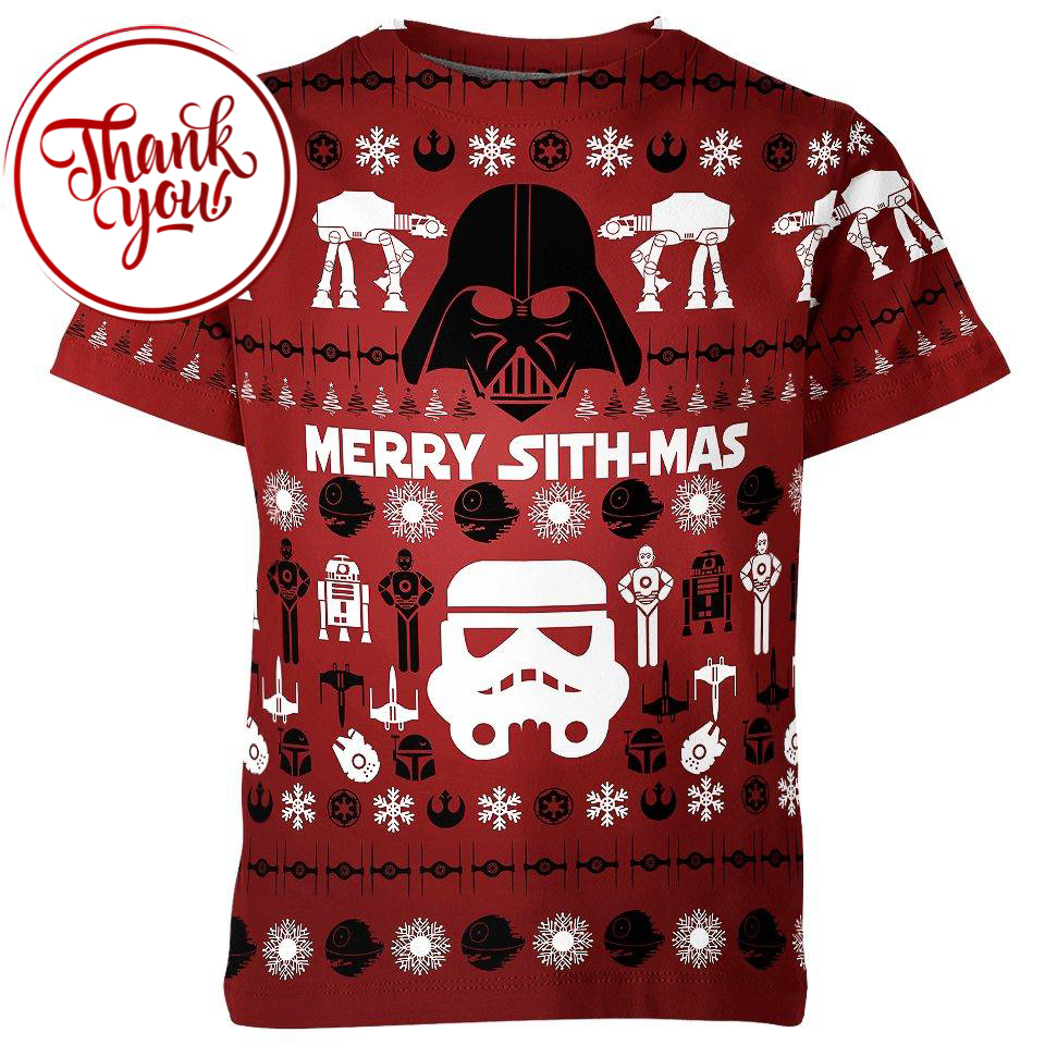Merry Sithmas Star Wars 3D Print Unisex T-Shirt