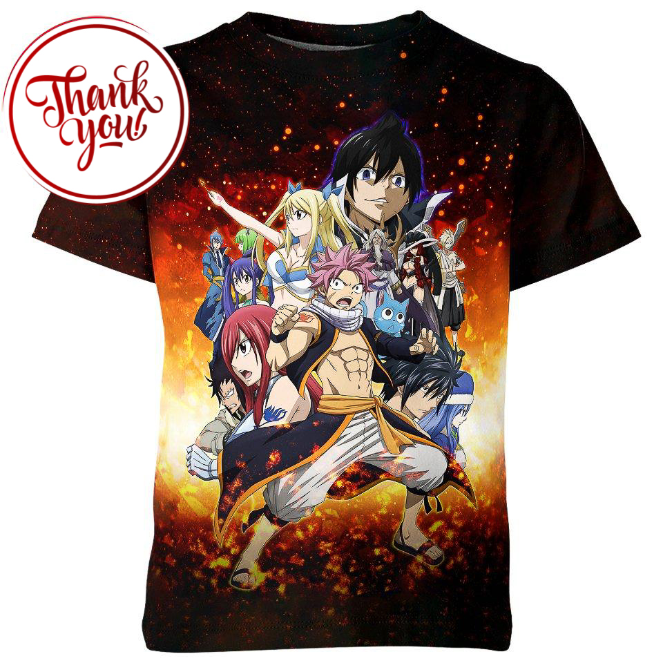 Irreplaceable Friends Fairy Tail 3D Print Unisex T-Shirt