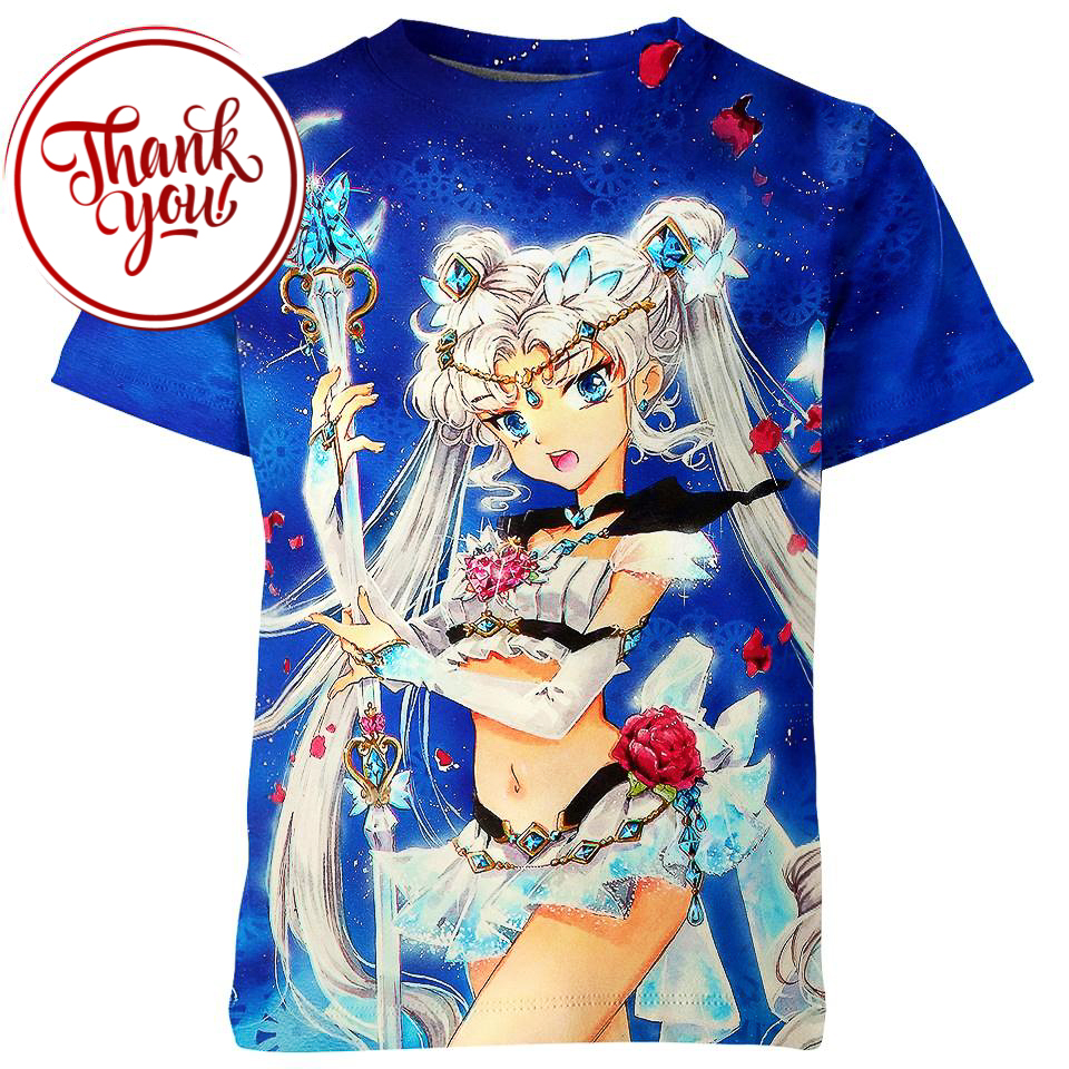New Crystal Sailor Moon 3D Print Unisex T-Shirt
