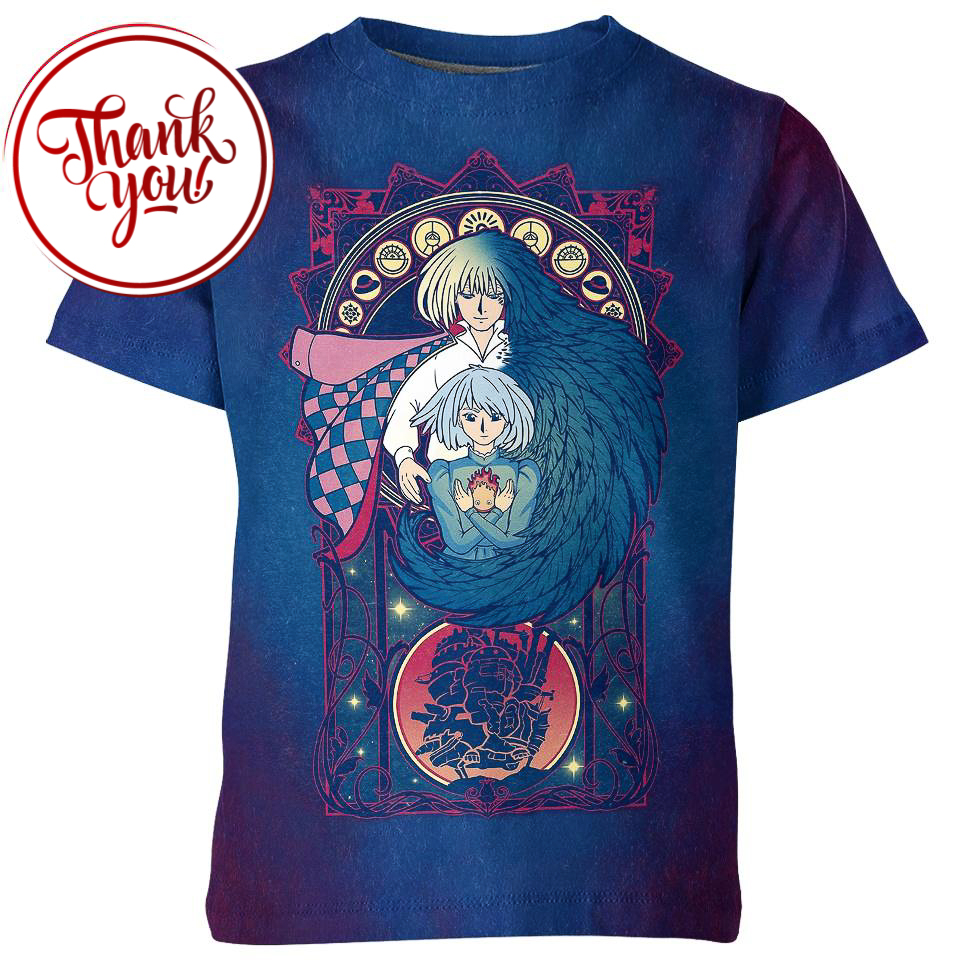 Art of Howl's Moving Castle 3D Print Unisex T-Shirt