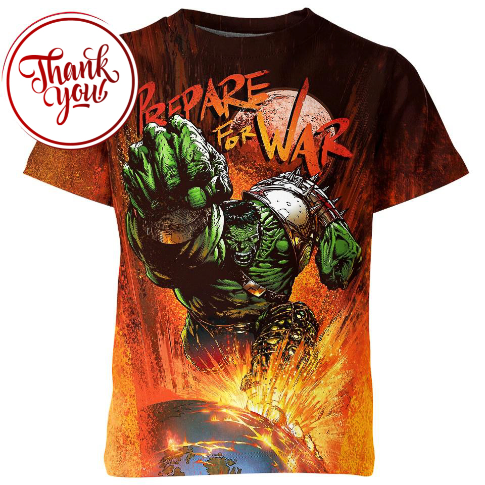 Prepare for War - Hulk 3D Print Unisex T-Shirt