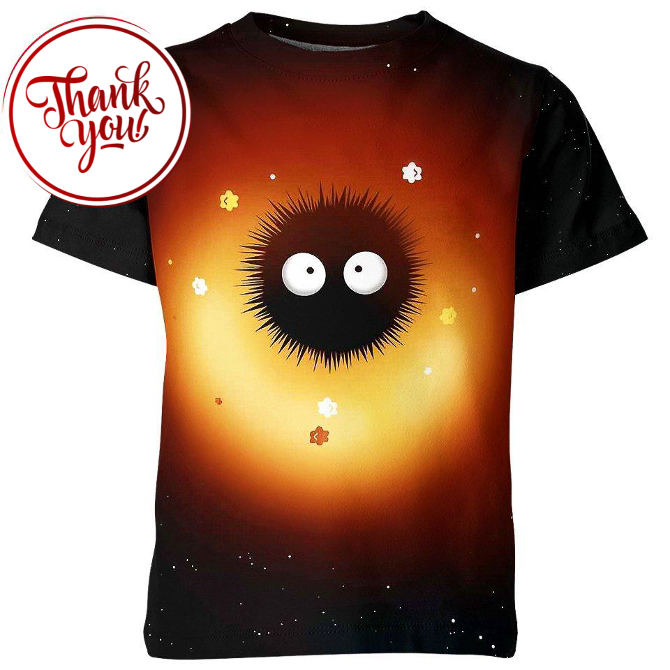 Cute Black Hole - Studio Ghibli 3D Print Unisex T-Shirt