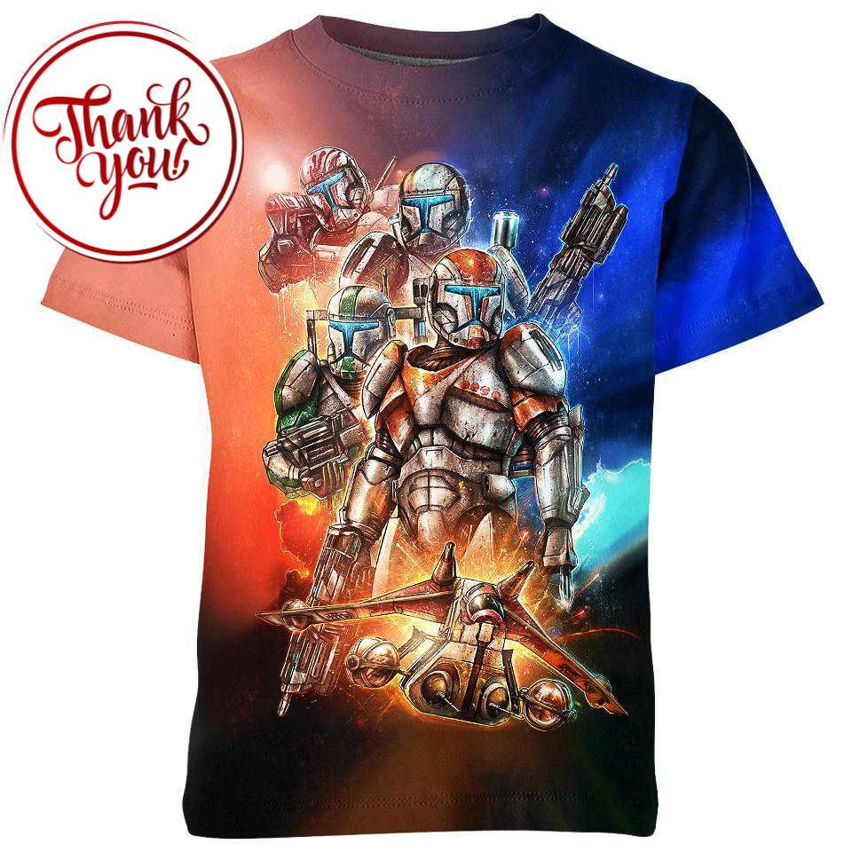 Republics Special Forces - Clone Commando Star Wars 3D Print Unisex T-Shirt