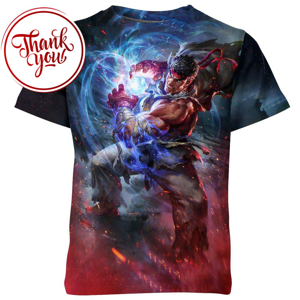 Evil Ryu Street Fighter 3D Print Unisex T-Shirt