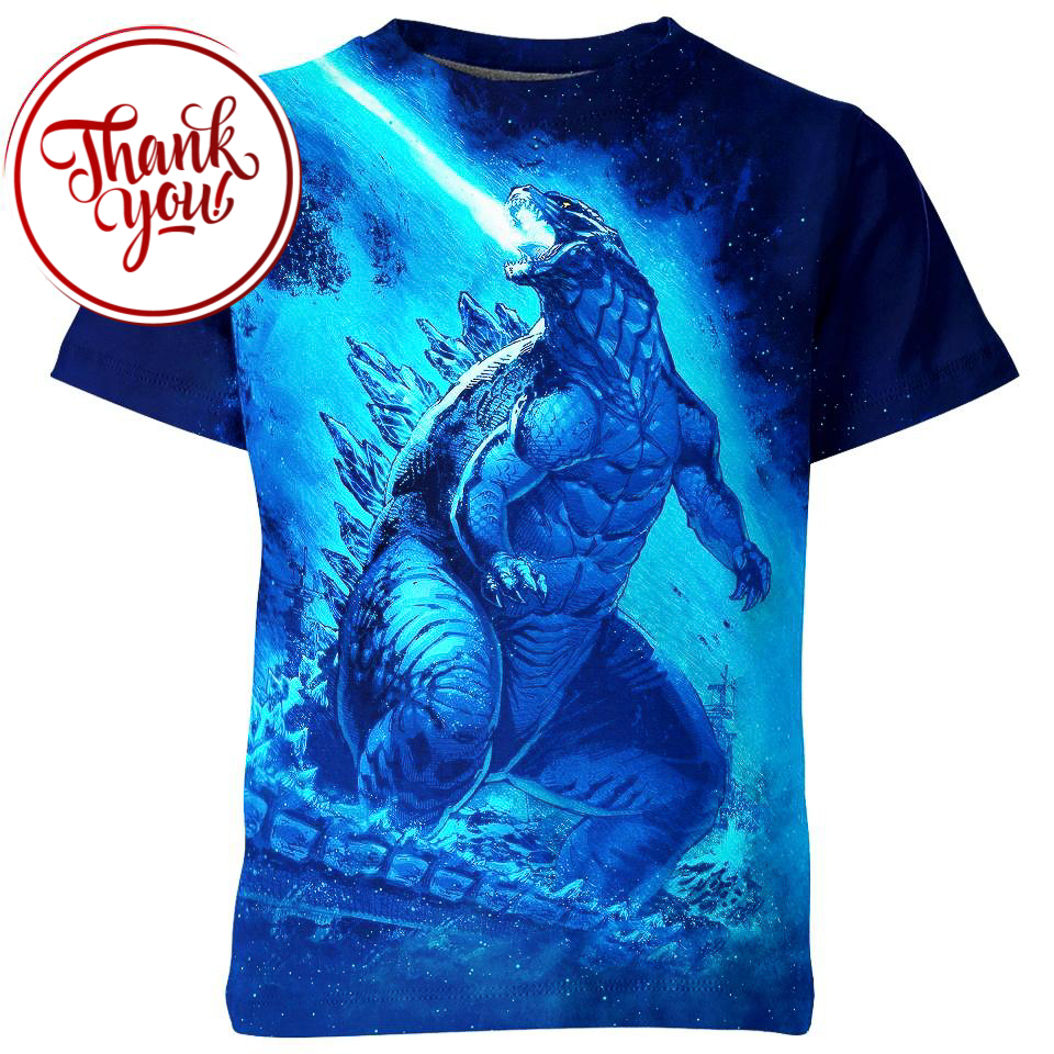 Breath Of Ice Godzilla 3D Print Unisex T-Shirt