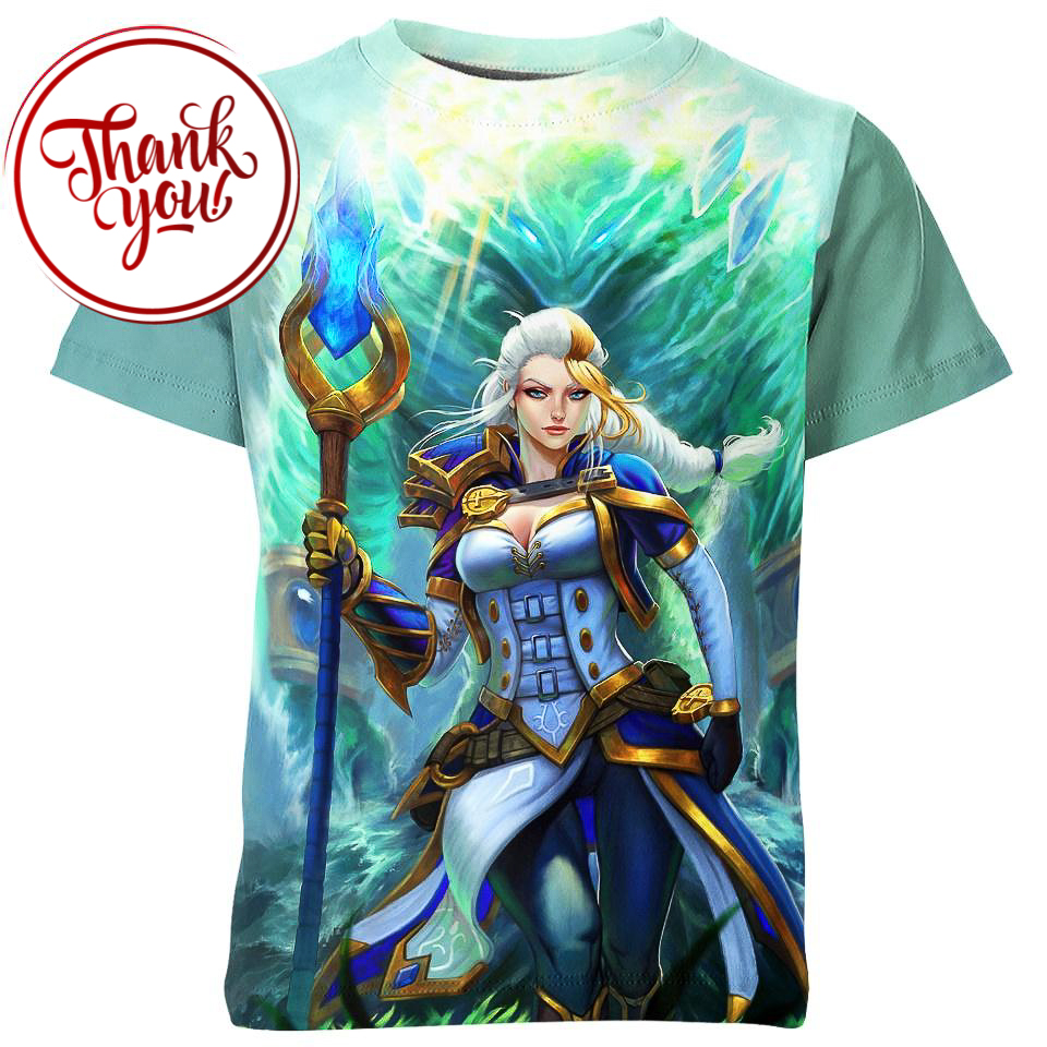 Jaina Proudmoore WoW Game 3D Print Unisex T-Shirt