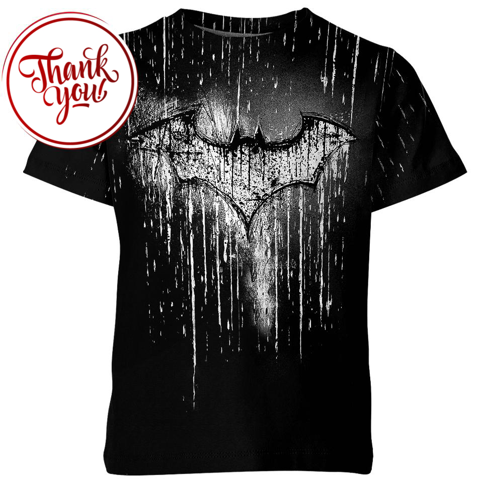 Imprint Scratched Batman 3D Print Unisex T-Shirt