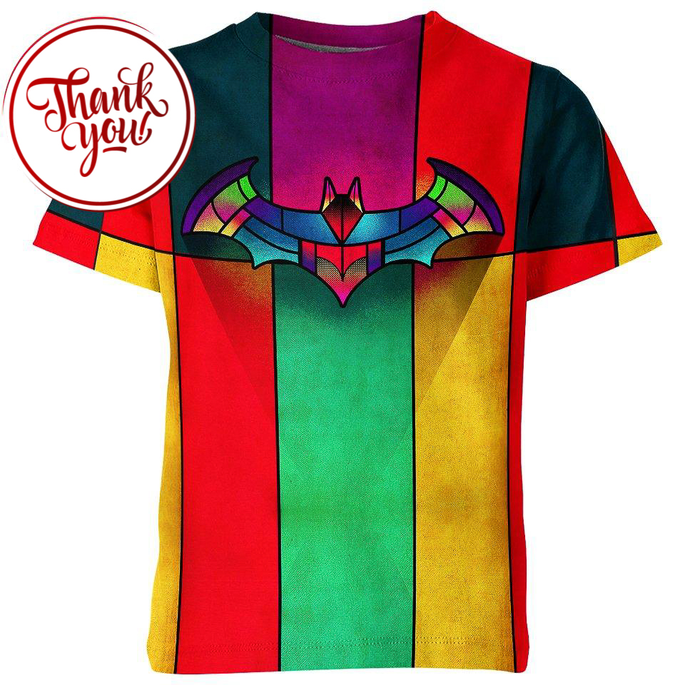 Stained Glass Batman 3D Print Unisex T-Shirt