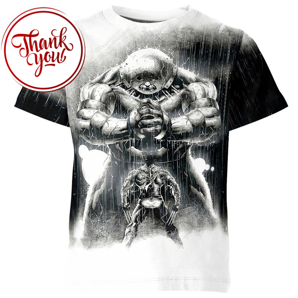 The Battle of Juggernaut and Wolverine 3D Print Unisex T-Shirt