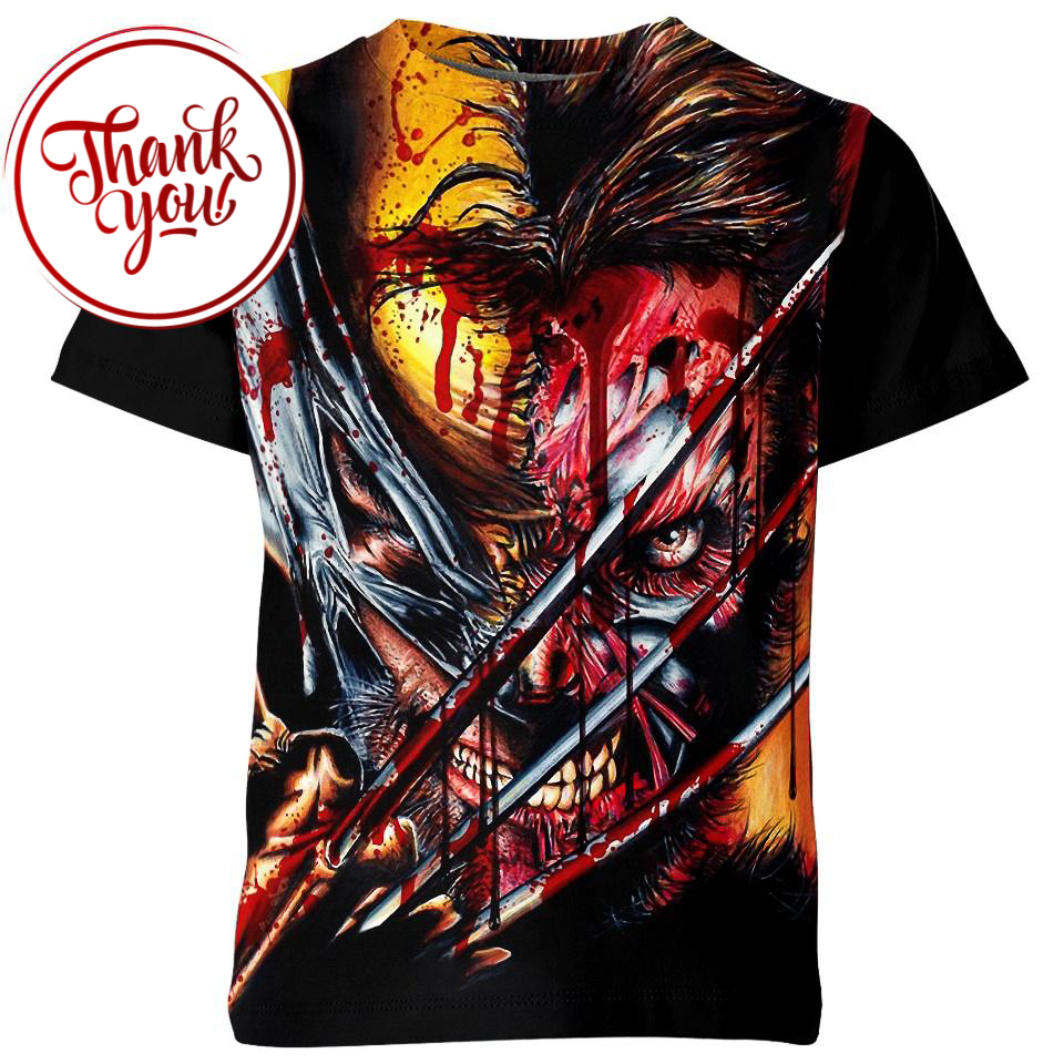 Damaged Wolverine 3D Print Unisex T-Shirt