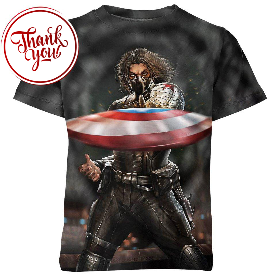 Winter Soldier Bucky 3D Print Unisex T-Shirt